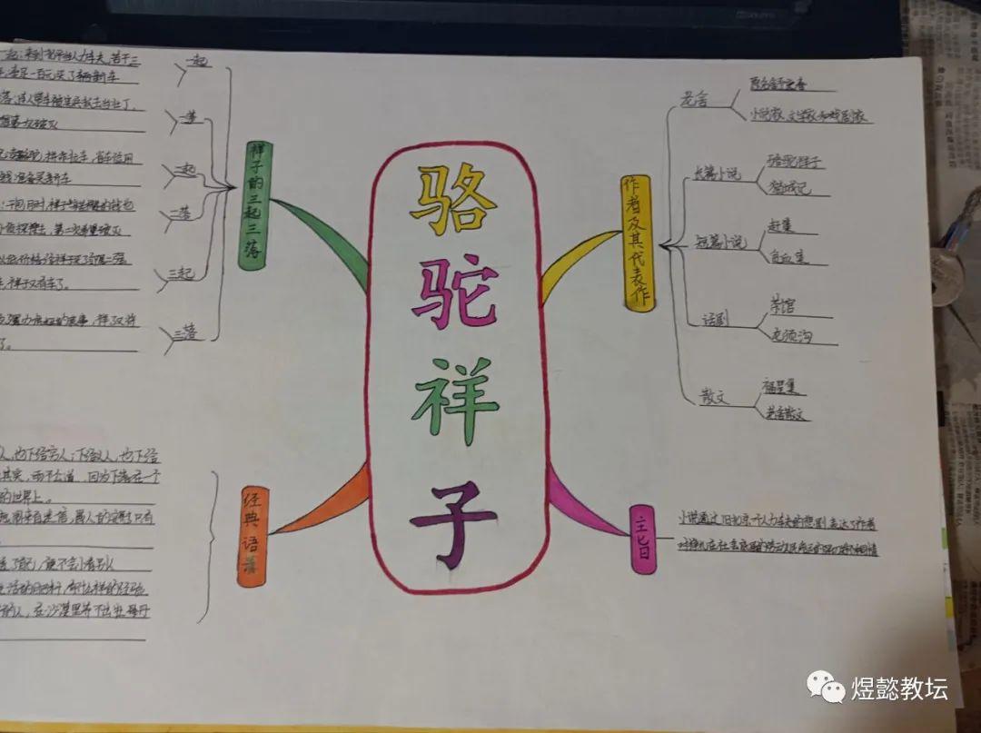 骆驼祥子思维导图解析及图画展示概览