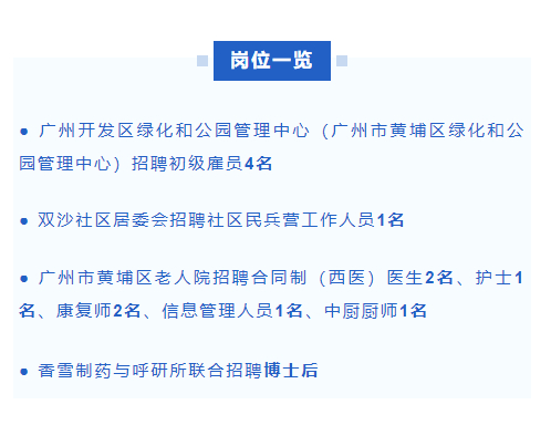 黄埔区人民政府办公室最新招聘信息全面解析