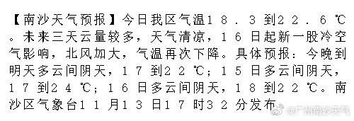 沙湾镇天气预报更新通知